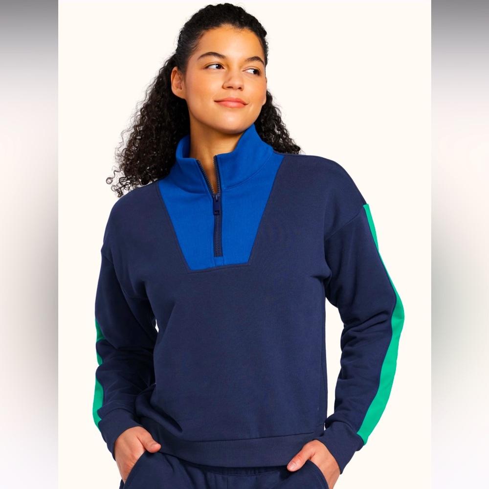 Peloton Colorblock 1/4 Zip, Size S - NWT